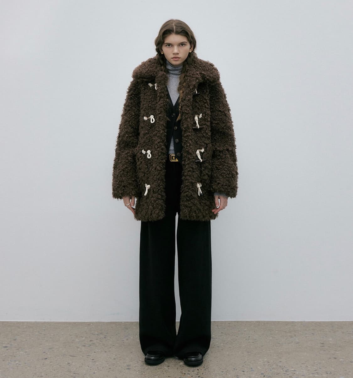 마이스 래글런 퍼 더플 코트 상품이미지1