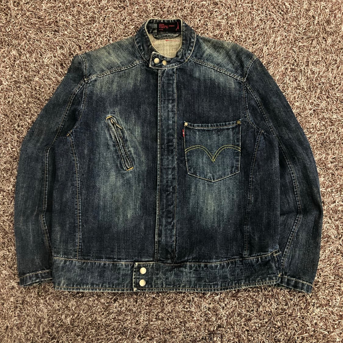 리바이스 엔지니어드진 데님 바이커 자켓 상품이미지1