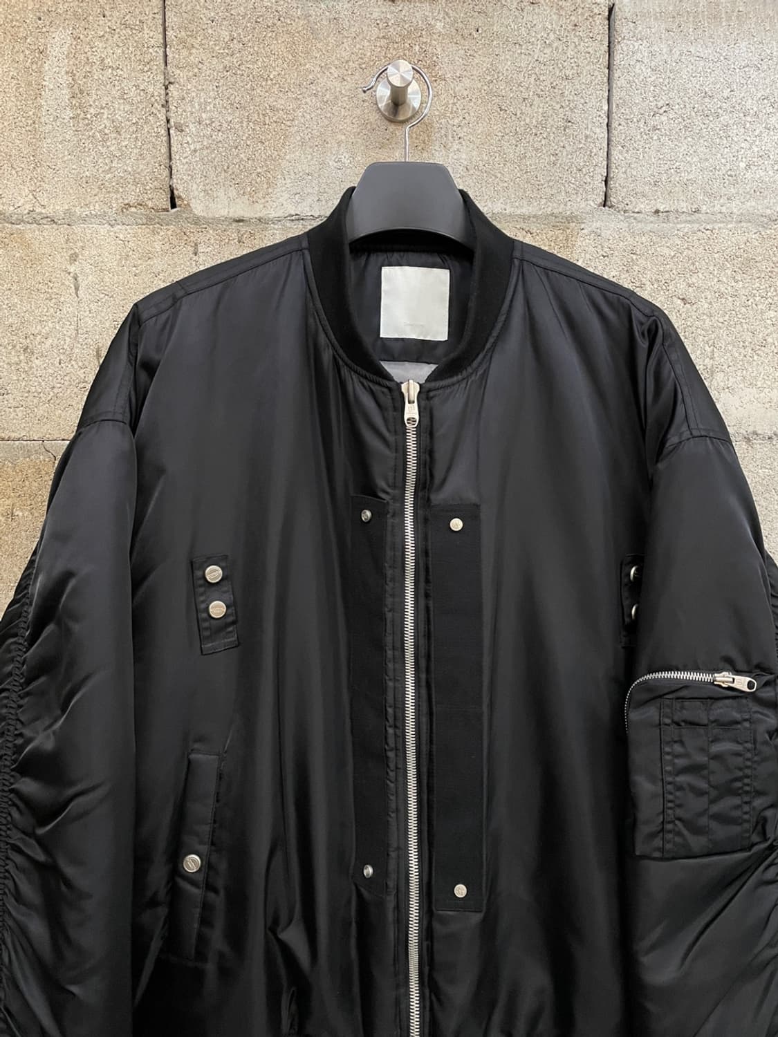 언더마이카 멀티 스냅 오버사이즈 봄버 자켓 상품이미지2