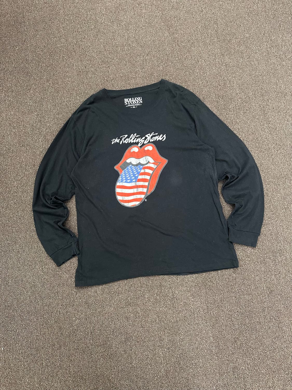 4L)Rolling Stones vintage 프린팅 블랙 롱슬리브 상품이미지1