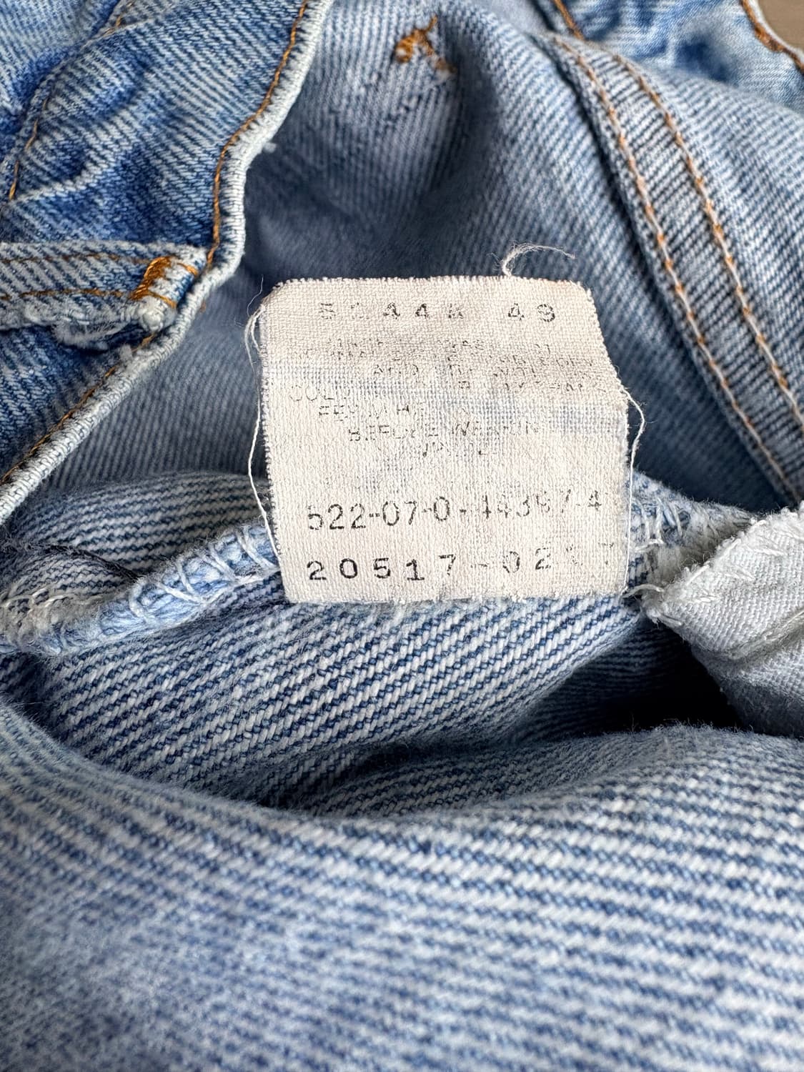 (32x32) 90s 리바이스 517 오렌지탭 USA 연청 부츠컷 데님 상품이미지6