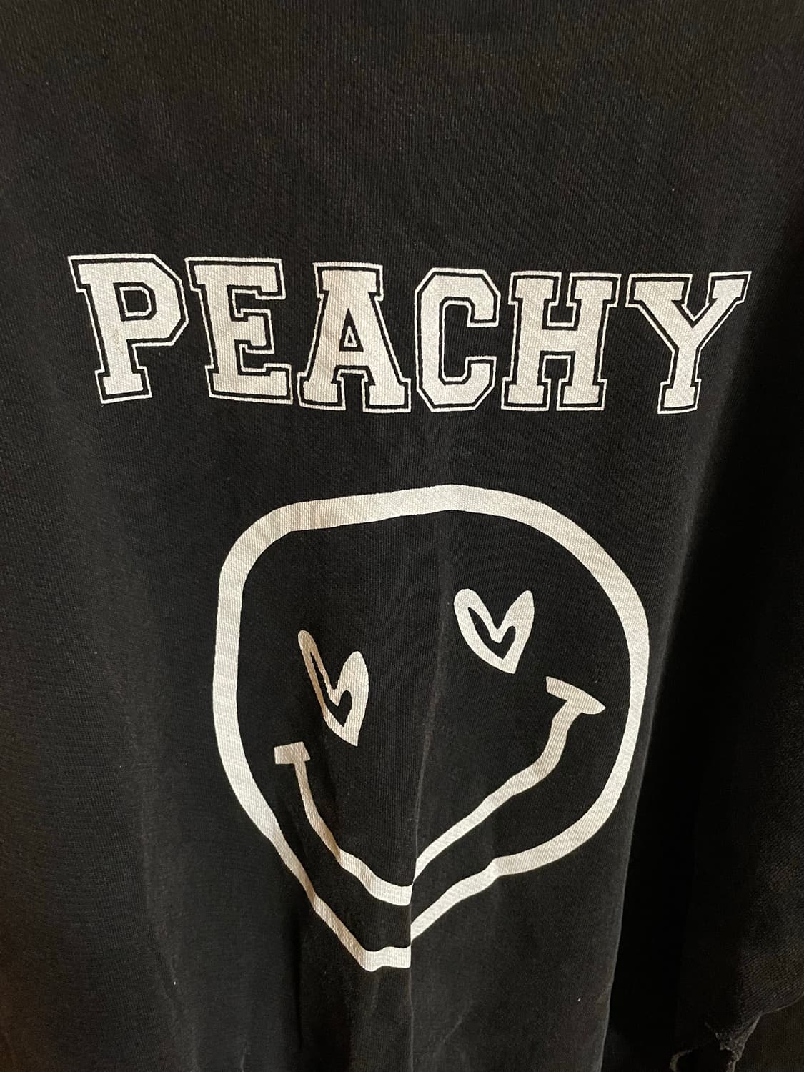 Forever21 피그먼트 트임 맨투맨 블랙 워싱 상품이미지2