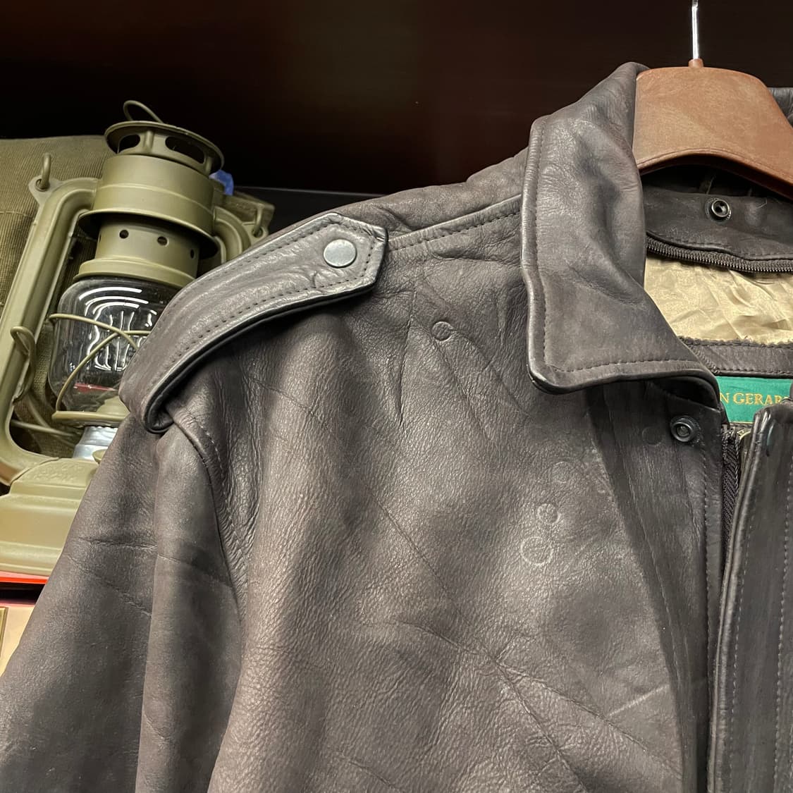 90s Alan Gerad A-2 플라이트 리얼 레더 자켓 상품이미지3