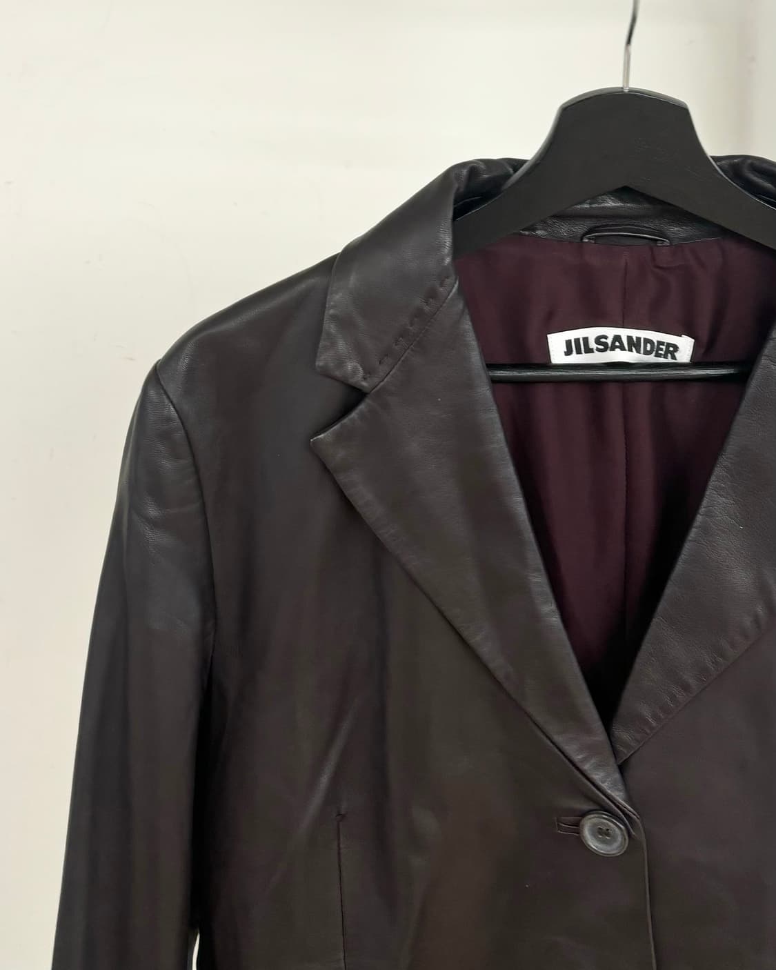 질샌더 브라운 레더 자켓 상품이미지3