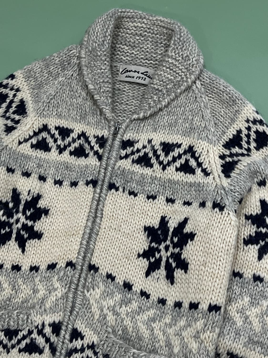 (F) Conoe lake 빈티지 코위찬 울 가디건 상품이미지3