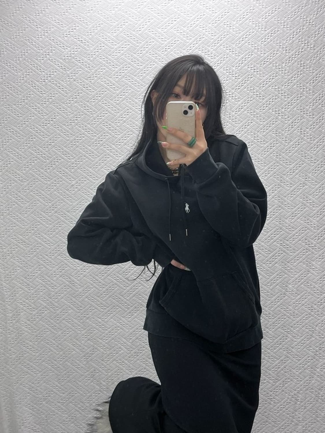 폴로 랄프로렌 빈티지 캐주얼 더블 후드티 L C08926 상품이미지1