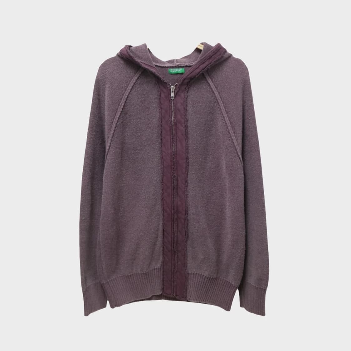 베네통 니트 후드 울 혼방 집업 61105 상품이미지1