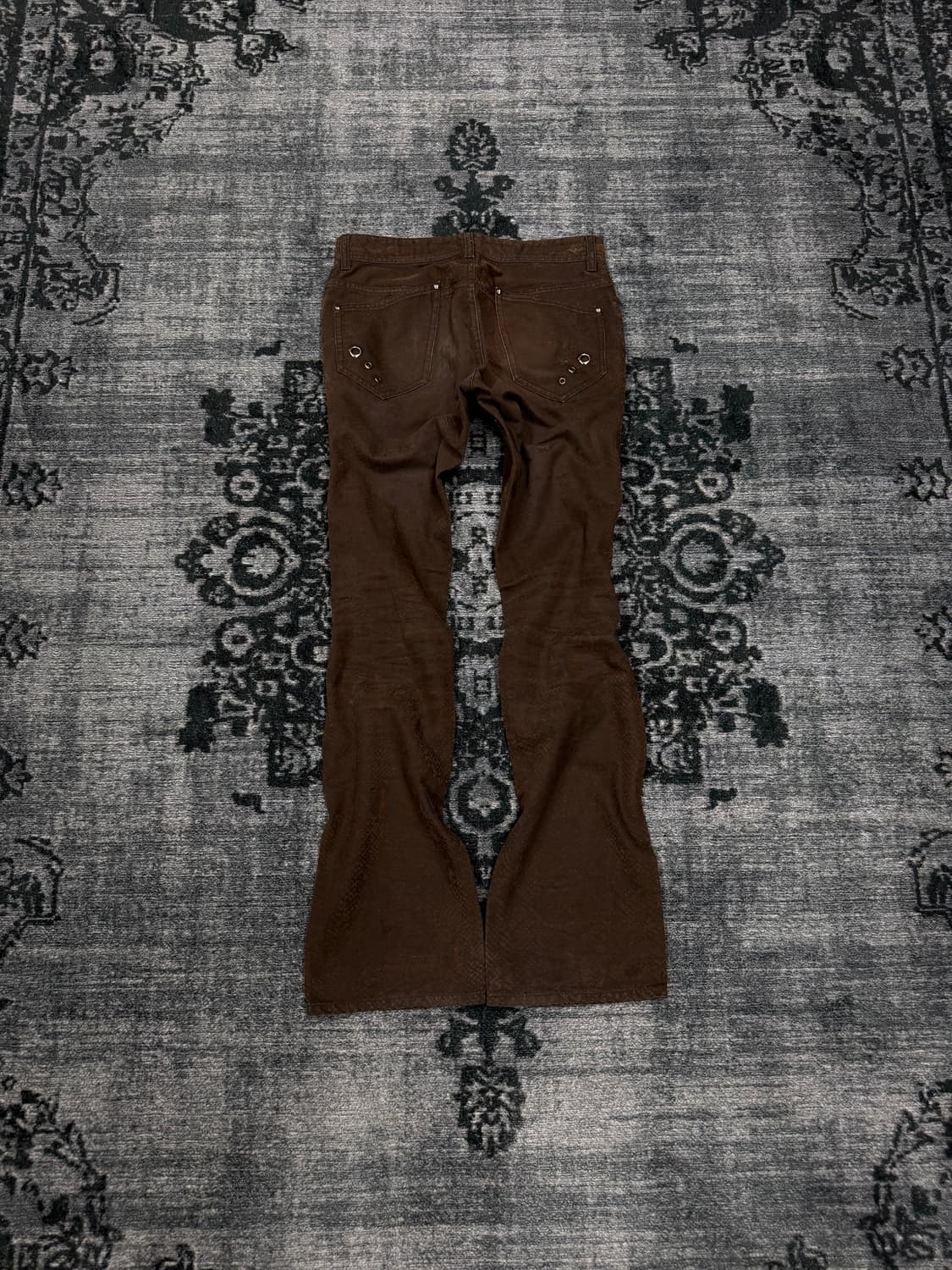 Spinash 00s brown python denim pants 상품이미지7