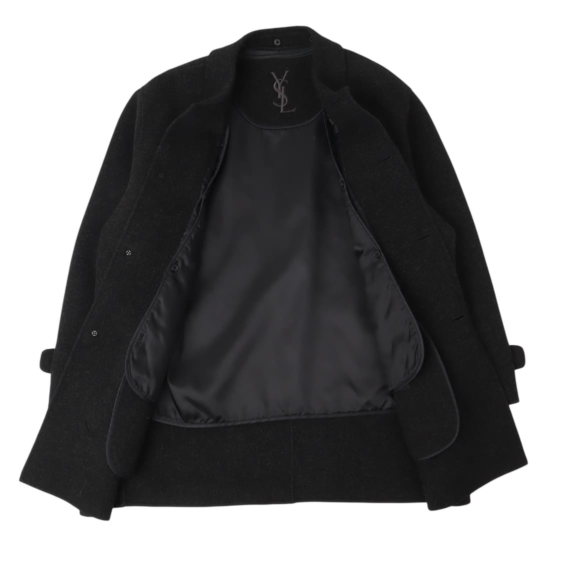 입생로랑 뿌르 옴므 ysl로고 울 하프 코트 상품이미지4