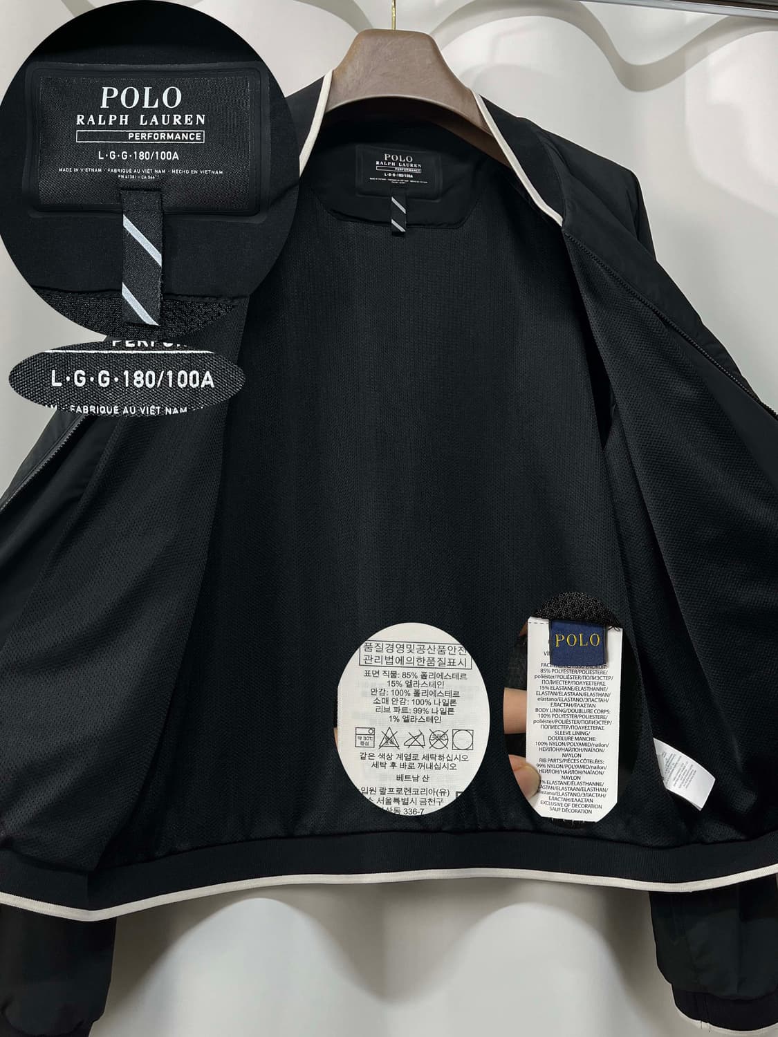 폴로 랄프로렌 블랙 p wing 스크래블 쉴드 블루종 자켓 상품이미지3