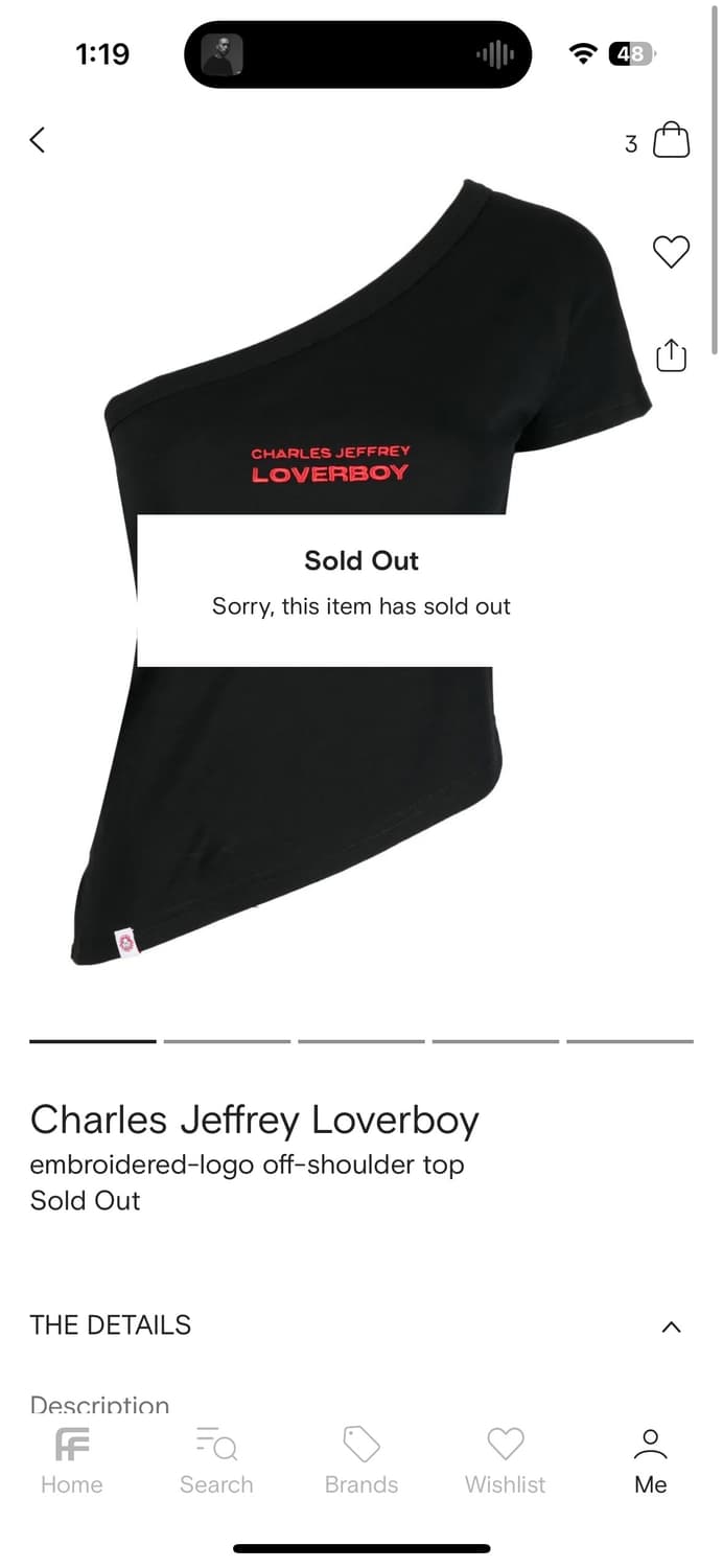 Charles Jeffrey LOVERBOY 오프숄더 탑 상품이미지1
