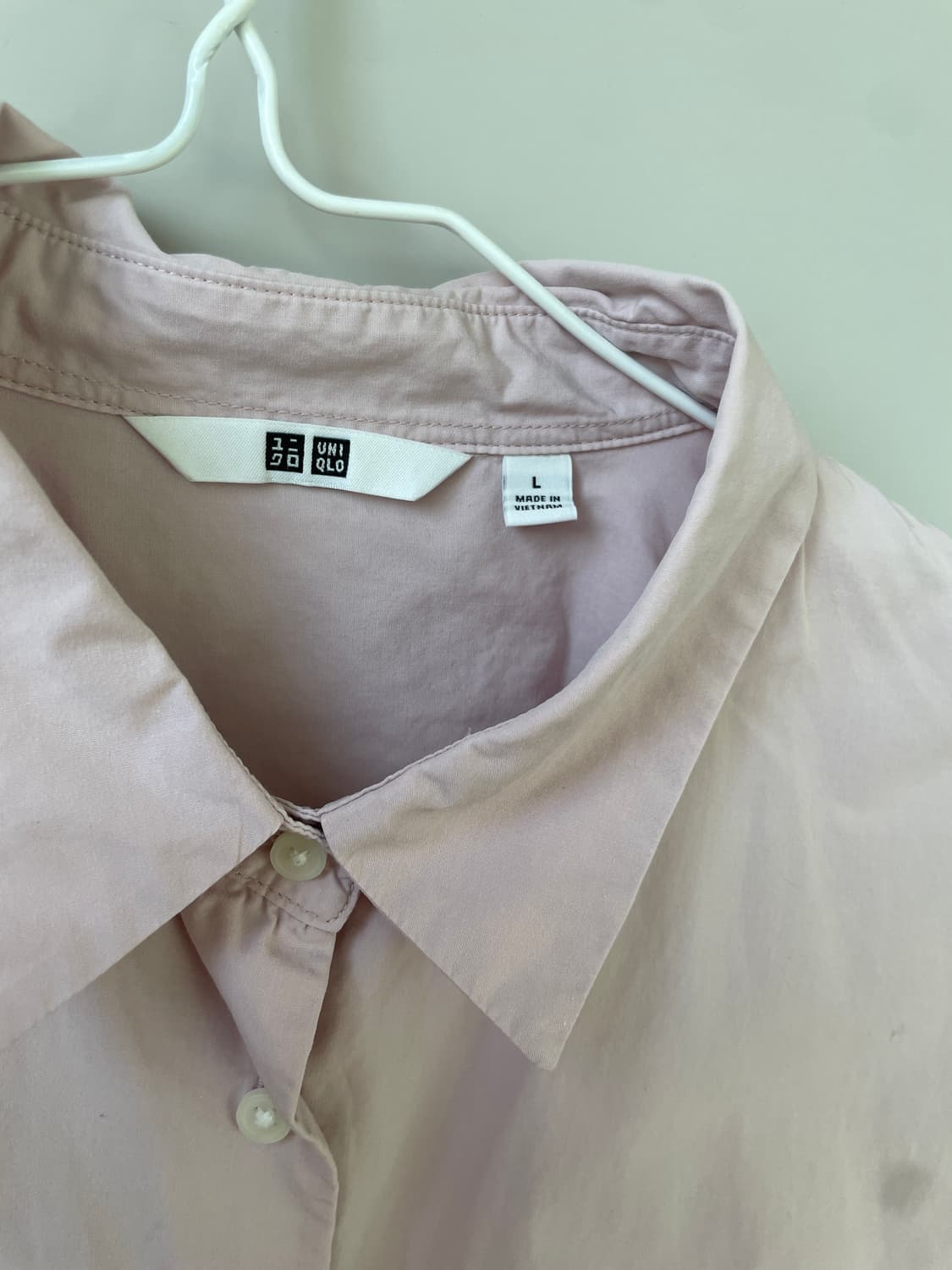 유니클로 핑크 셔츠 L 상품이미지4