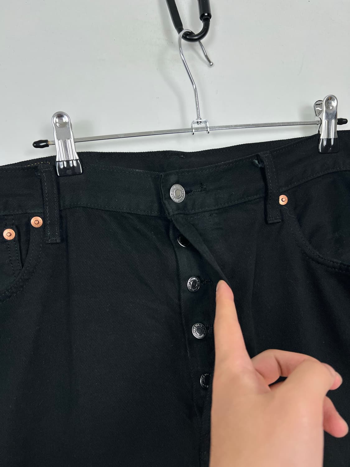 Levis 리바이스 501 빅E 블랙 데님 팬츠 상품이미지6