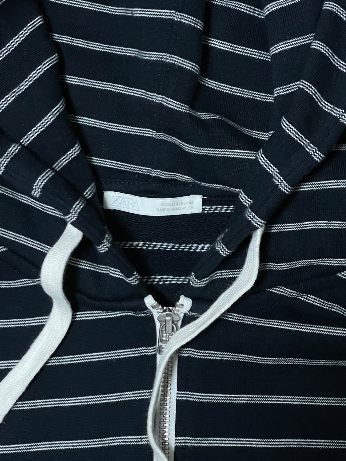Zara 스트라이프 후드 집업 XL 상품이미지3