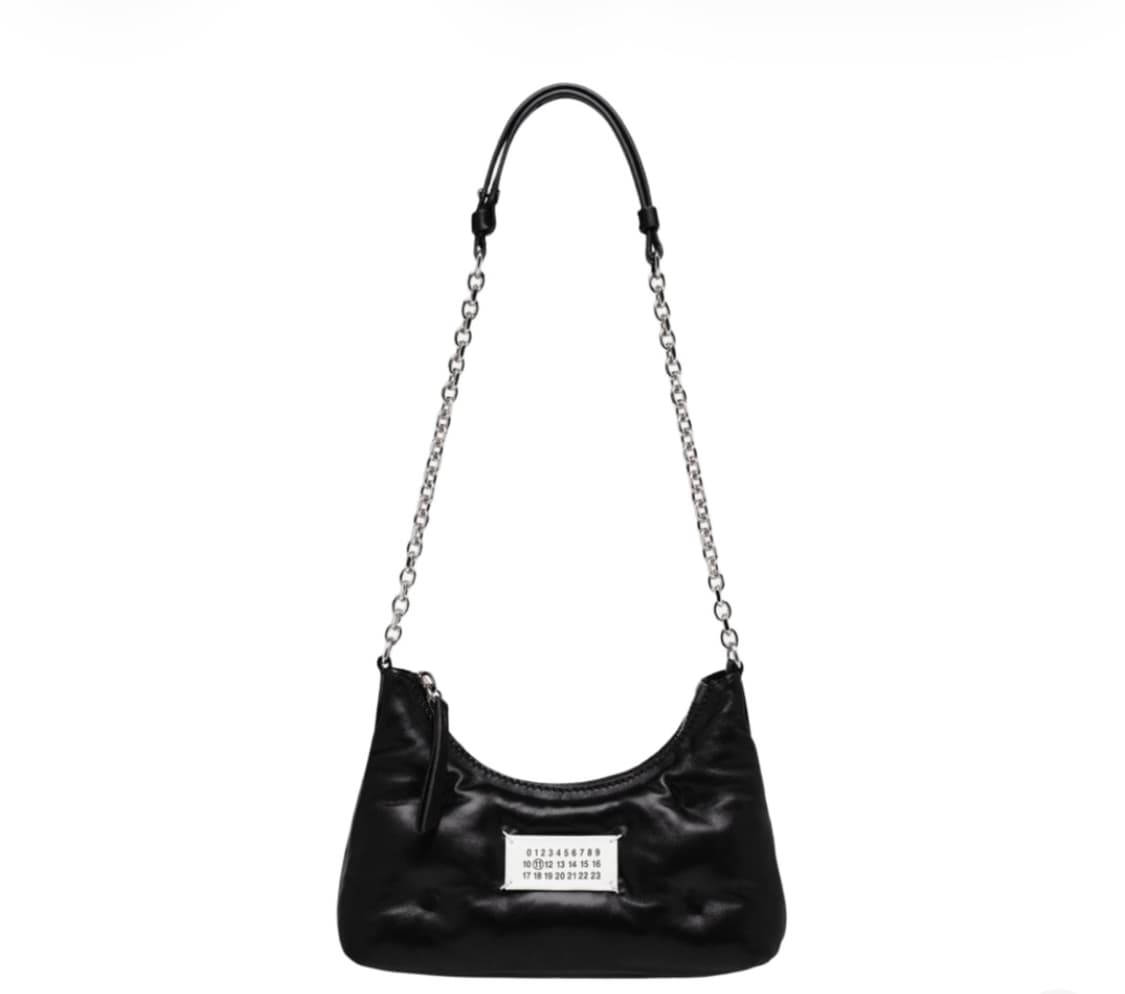 [OS] 메종 마르지엘라 글램슬램 레더 가죽 마이크로 체인 호보 백 스몰 상품이미지1