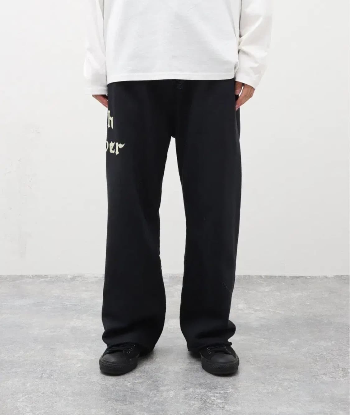 바우와우 23fw Bowwow Zip 데미지 스웻 팬츠 세인트미카엘 L 상품이미지3