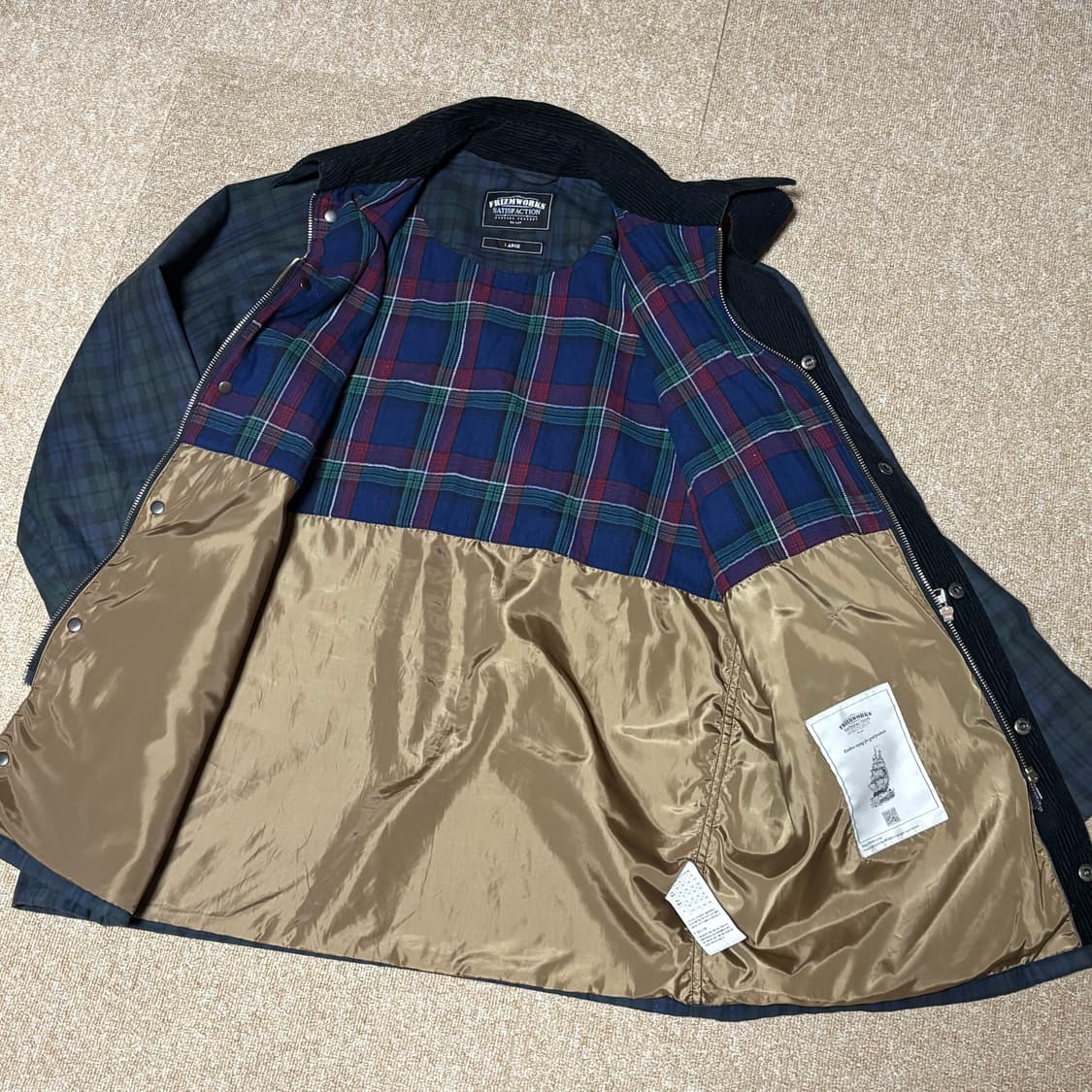 프리즘웍스 블랙와치 바버자켓 L 상품이미지6