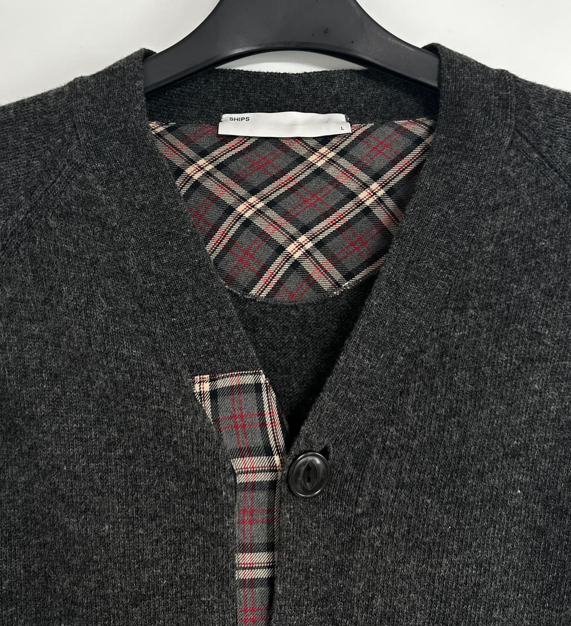 [SHIPS 쉽스] 남성 체크 배색 가디건 상품이미지5