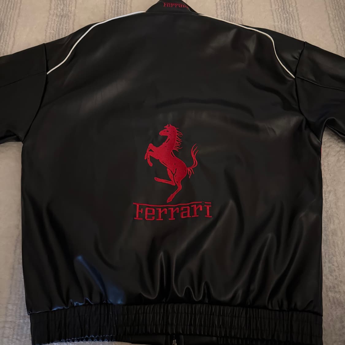 페라리 패치 로고 레더 자켓 L 상품이미지2