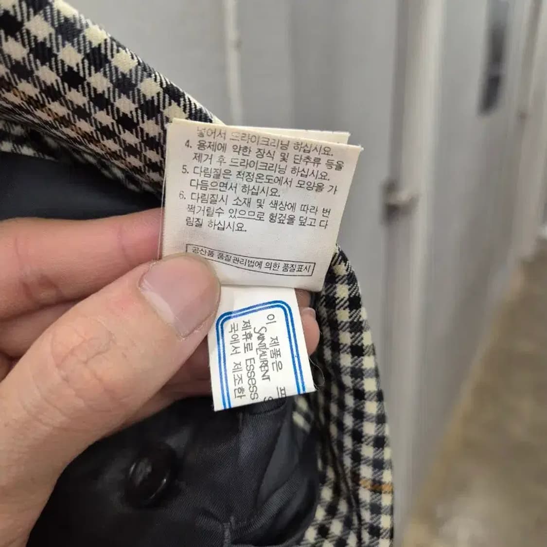 생로랑 체크 블레이저 38(A) 상품이미지7
