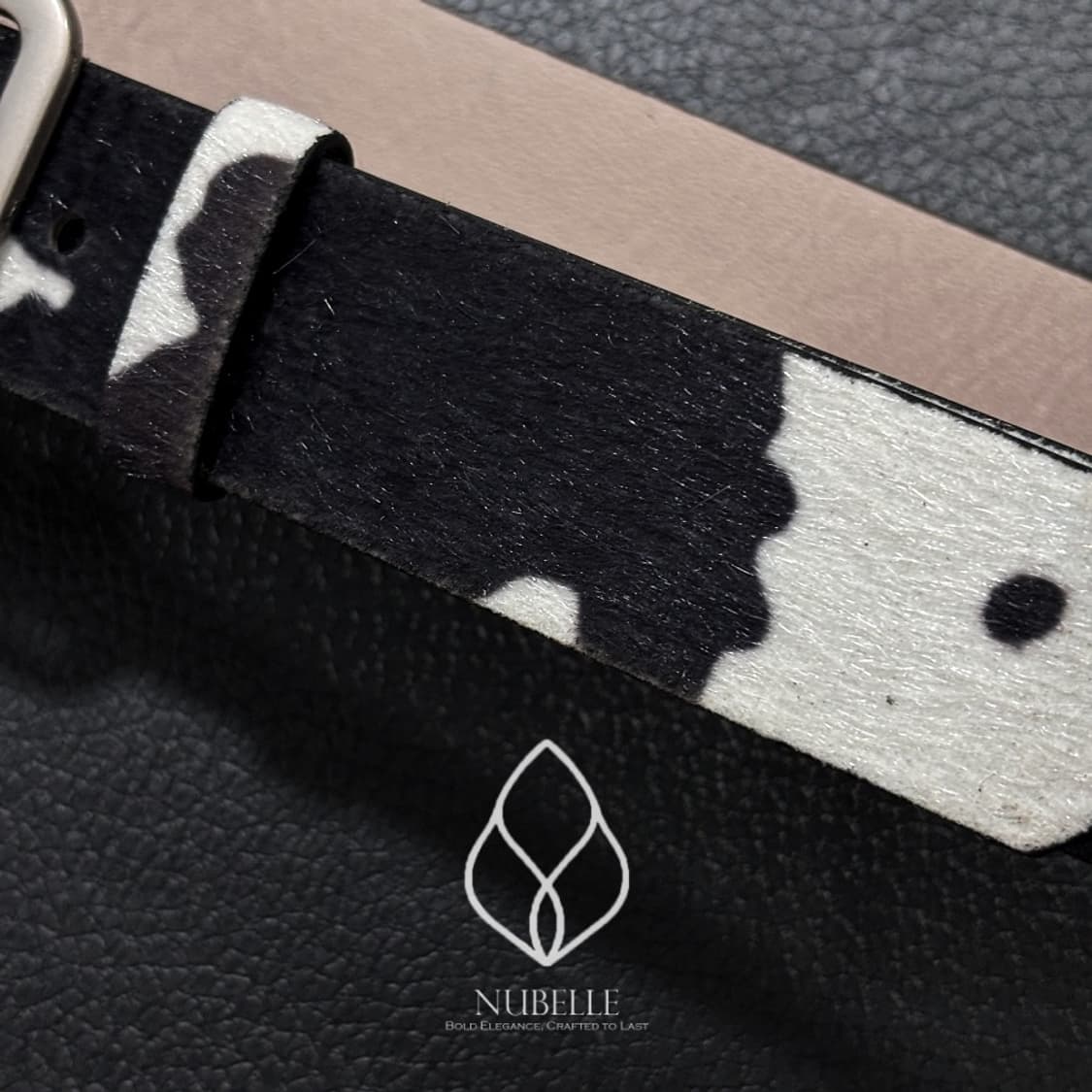 🌗 Cow hair belt / 카우 송치털 호피 벨트 상품이미지4