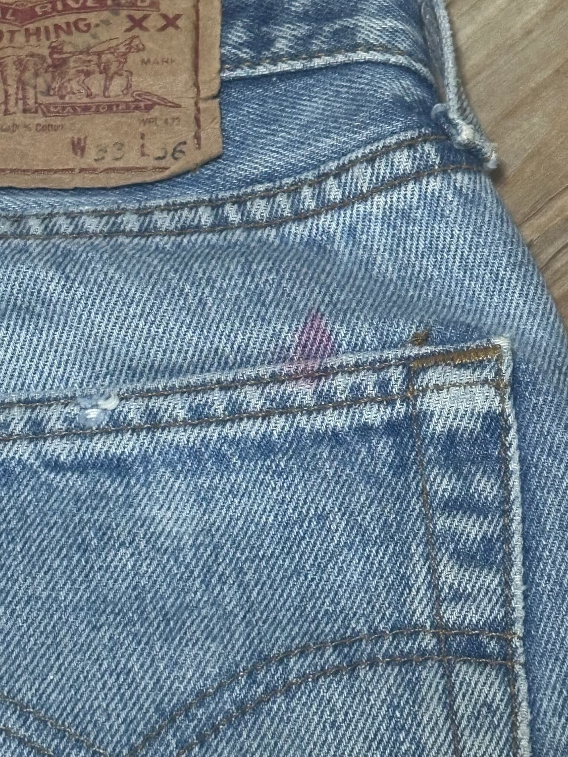 90s 빈티지 리바이스 501 연청 상품이미지5