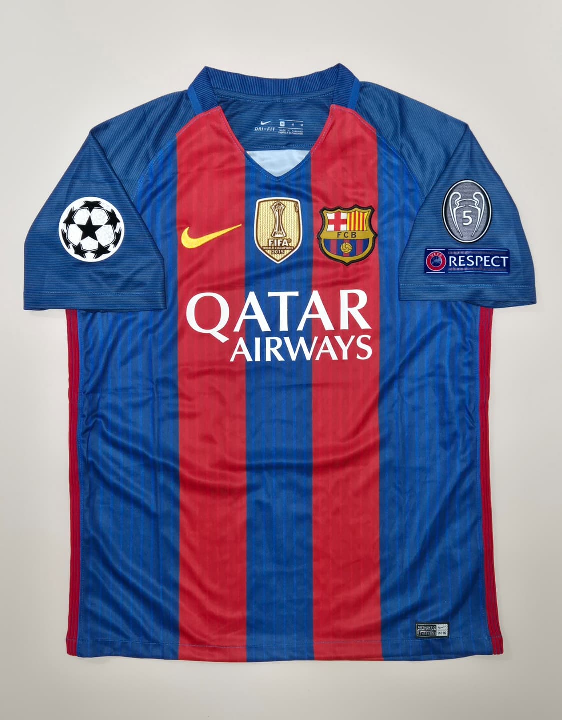 16-17 바르셀로나 홈 네이마르 유니폼 M사이즈 레플리카  상품이미지2