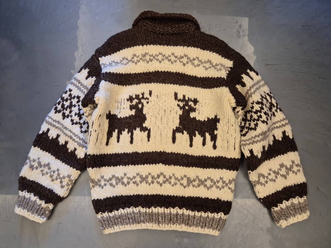 90s 헤비울 코위찬 짚업 상품이미지2