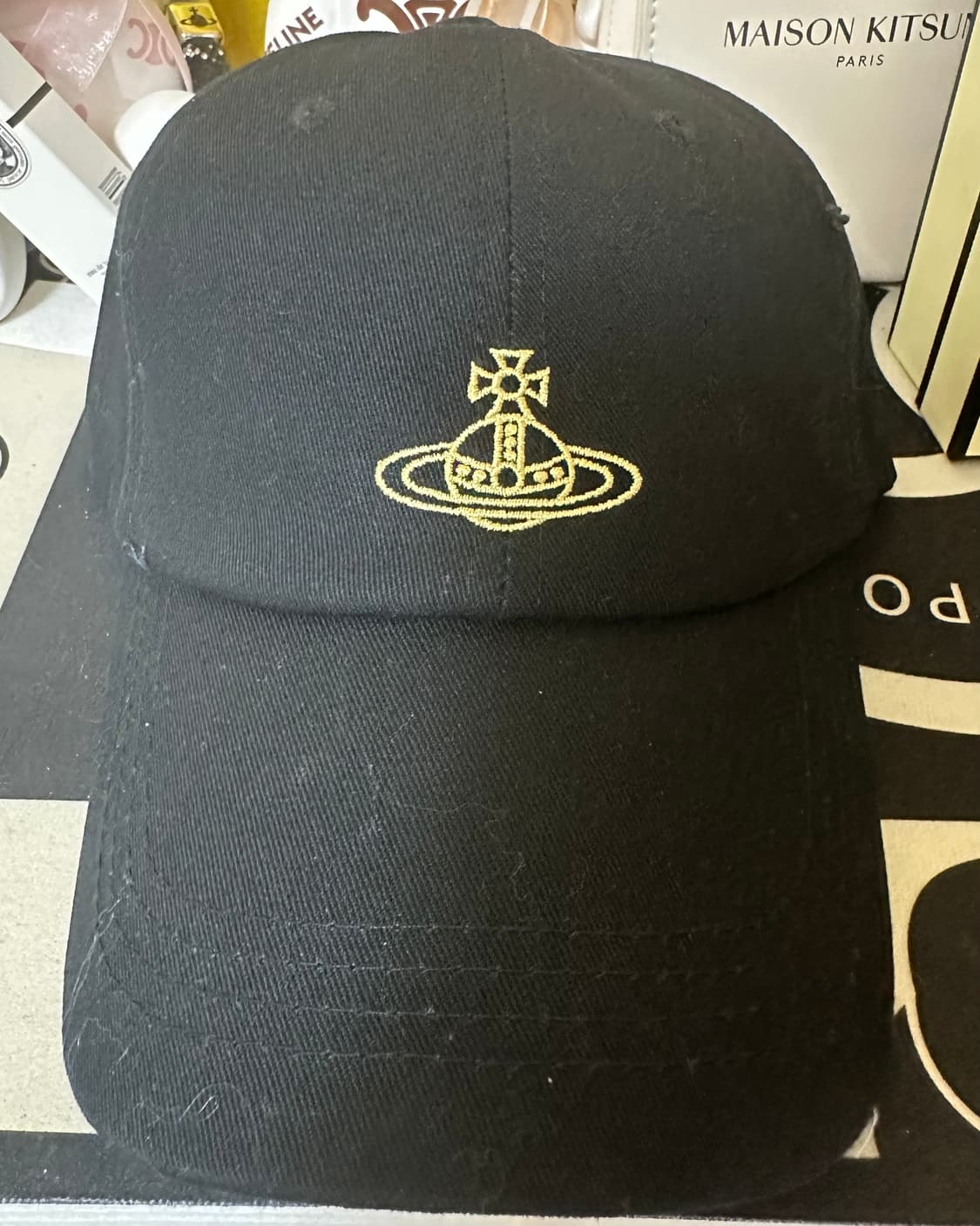 비비안웨스트우드 블랙 데미지 볼캡 상품이미지5