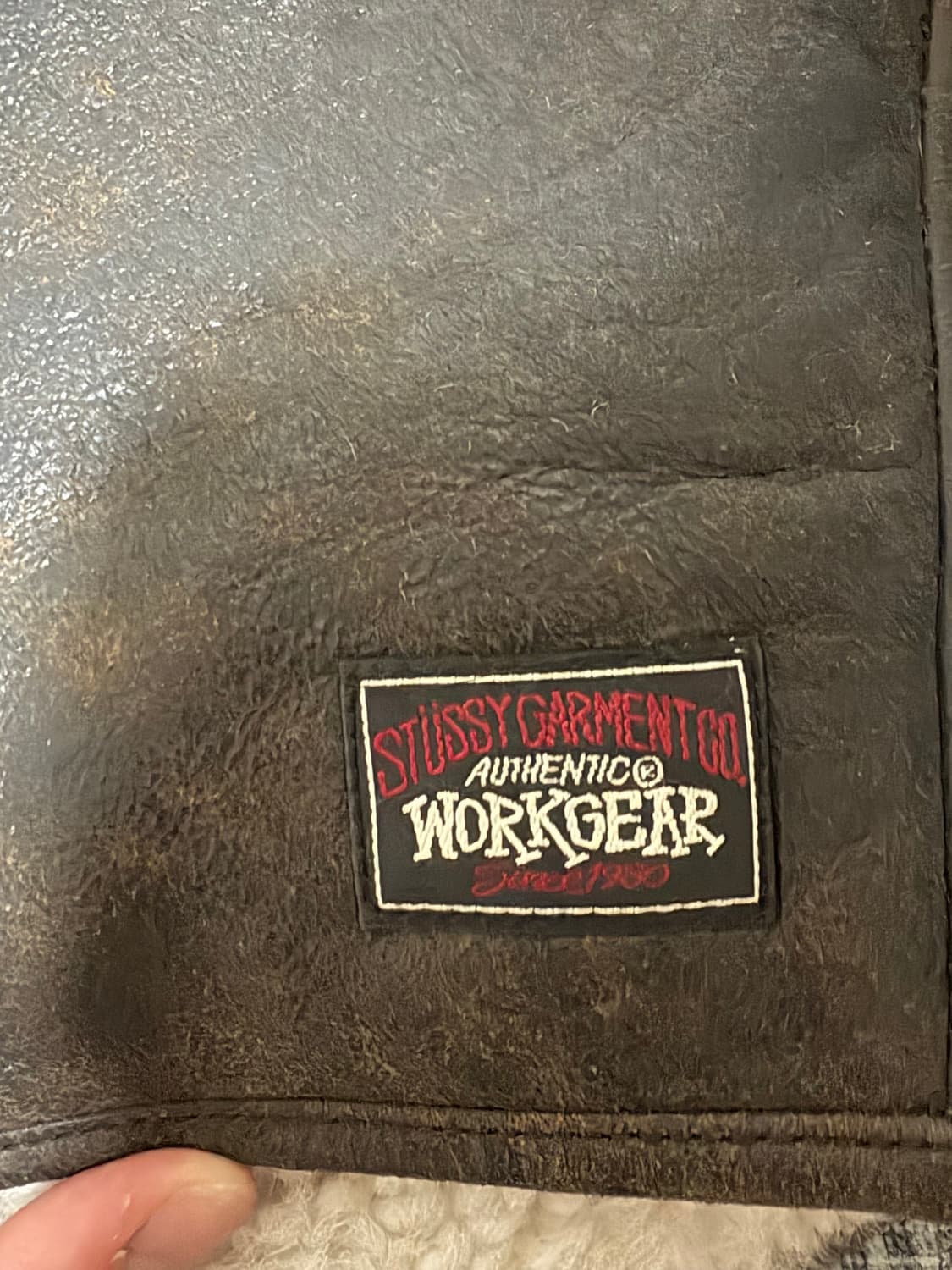 스투시 워크기어 레더 베스트 L 상품이미지3