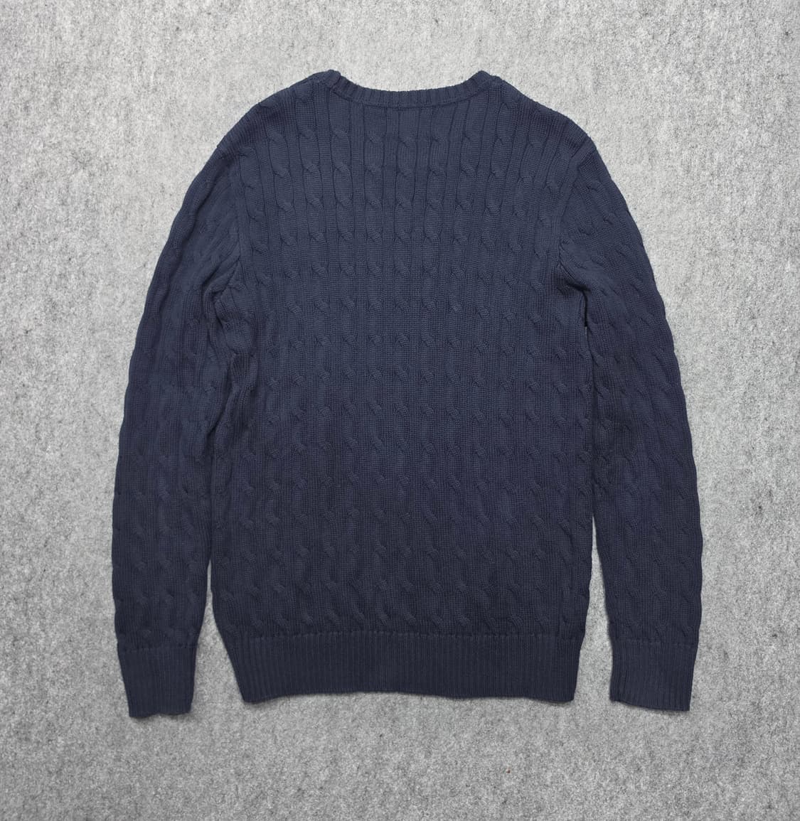 폴로 랄프로렌 케이블 꽈배기 니트 라운드넥 니트 네이비 보이즈 XL 상품이미지2