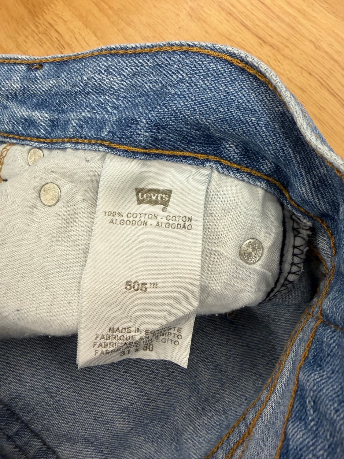 리바이스 505 연청 데님 팬츠 상품이미지4