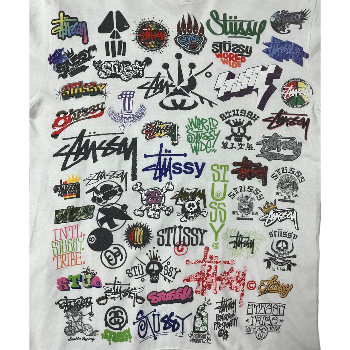 00s Stussy All Logo Tee S 상품이미지4