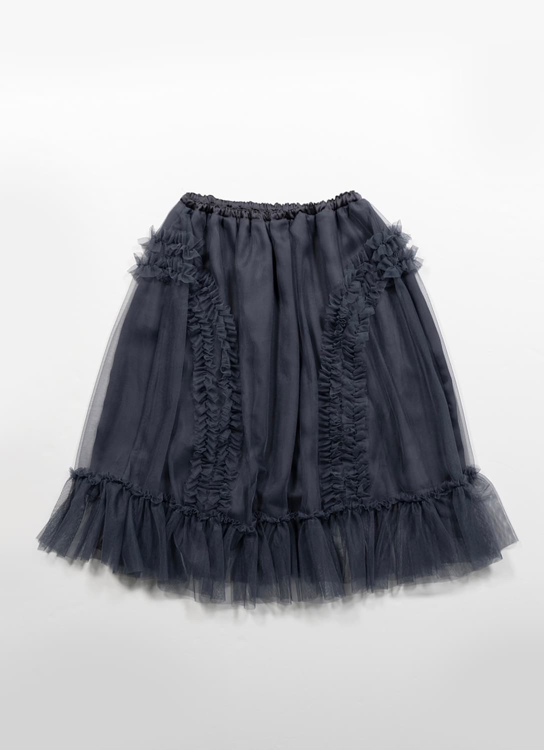 생긴스튜디오 밴딩 러플 튜튜 샤 프릴 캉캉 스커트 더스티 블루 상품이미지1