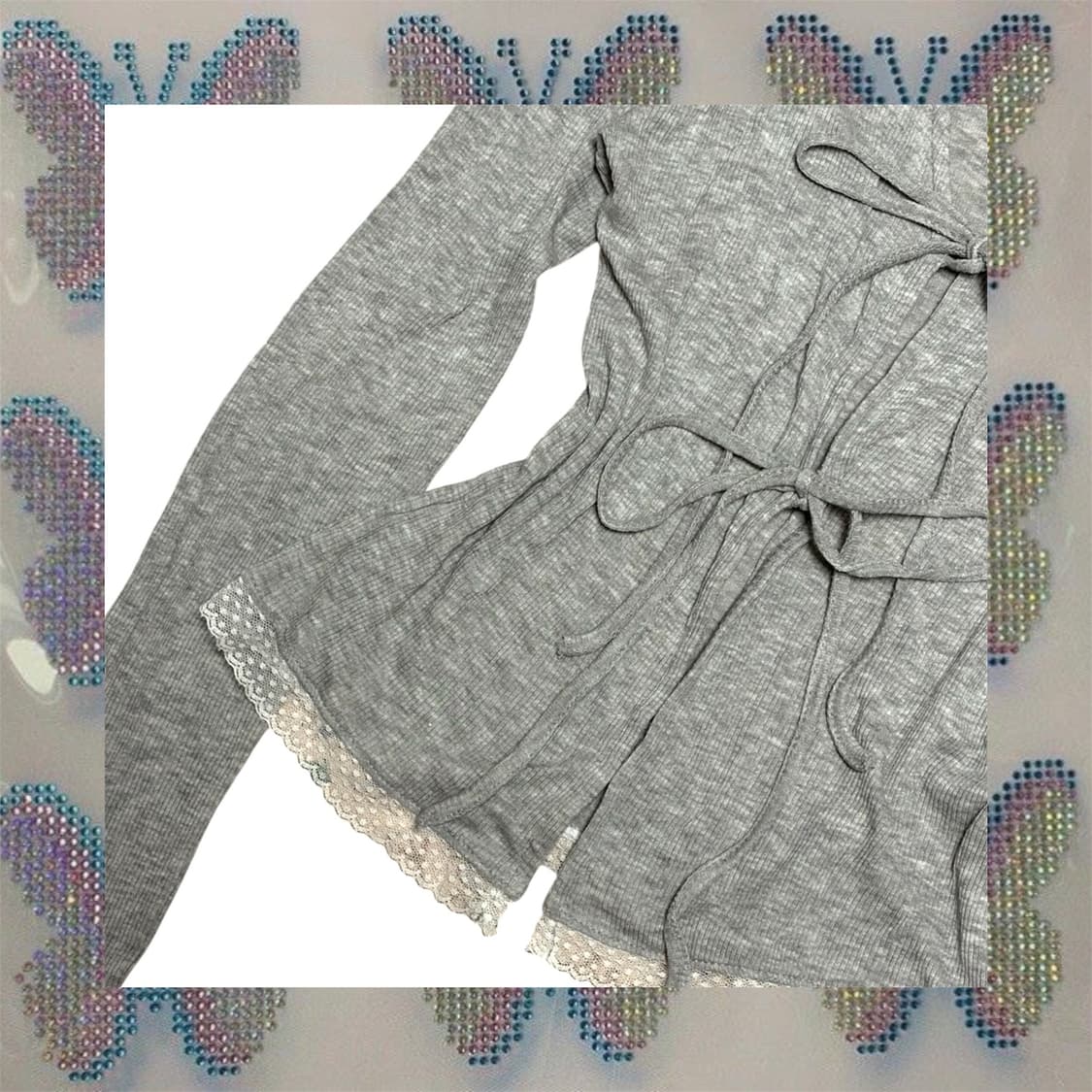 리본 롱슬리브 가디건 상품이미지3