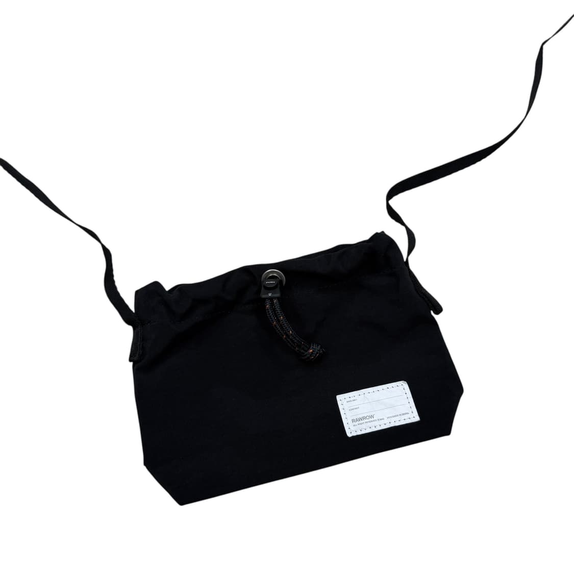 로우로우 나일론 미니 복조리 스트링 크로스백 가방 블랙 상품이미지2