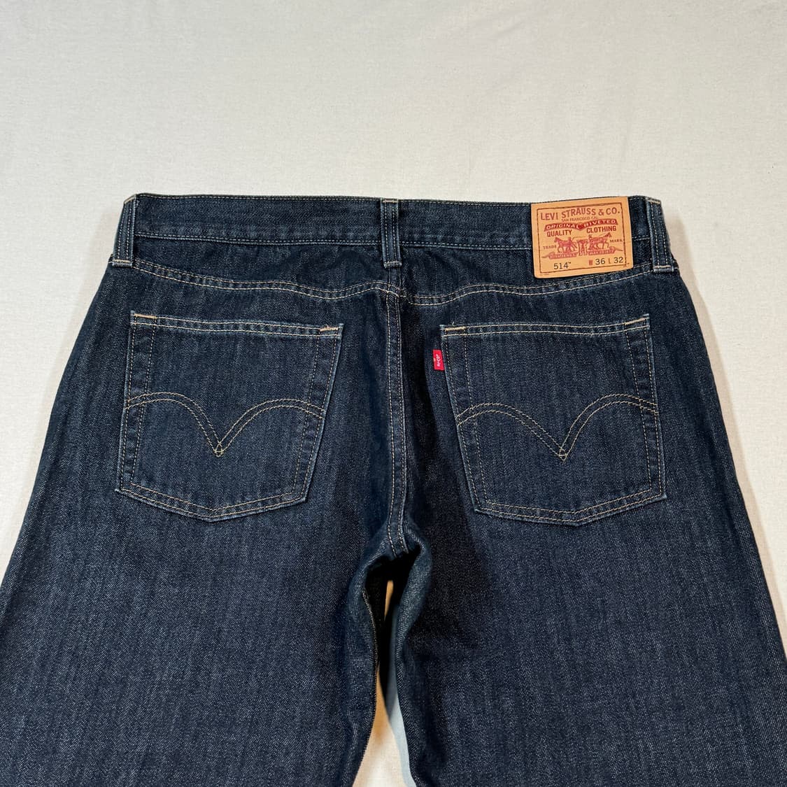 36inch) 리바이스 514 슬림 스트레이트 진청 데님 청바지 상품이미지2