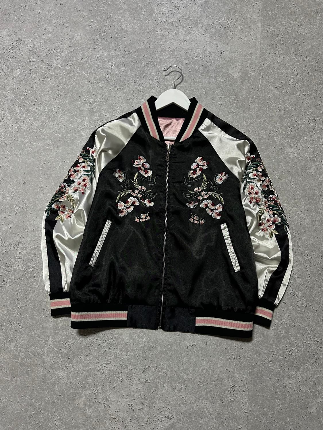 빈티지 벚꽃 리버시블 스카잔 자켓 상품이미지1