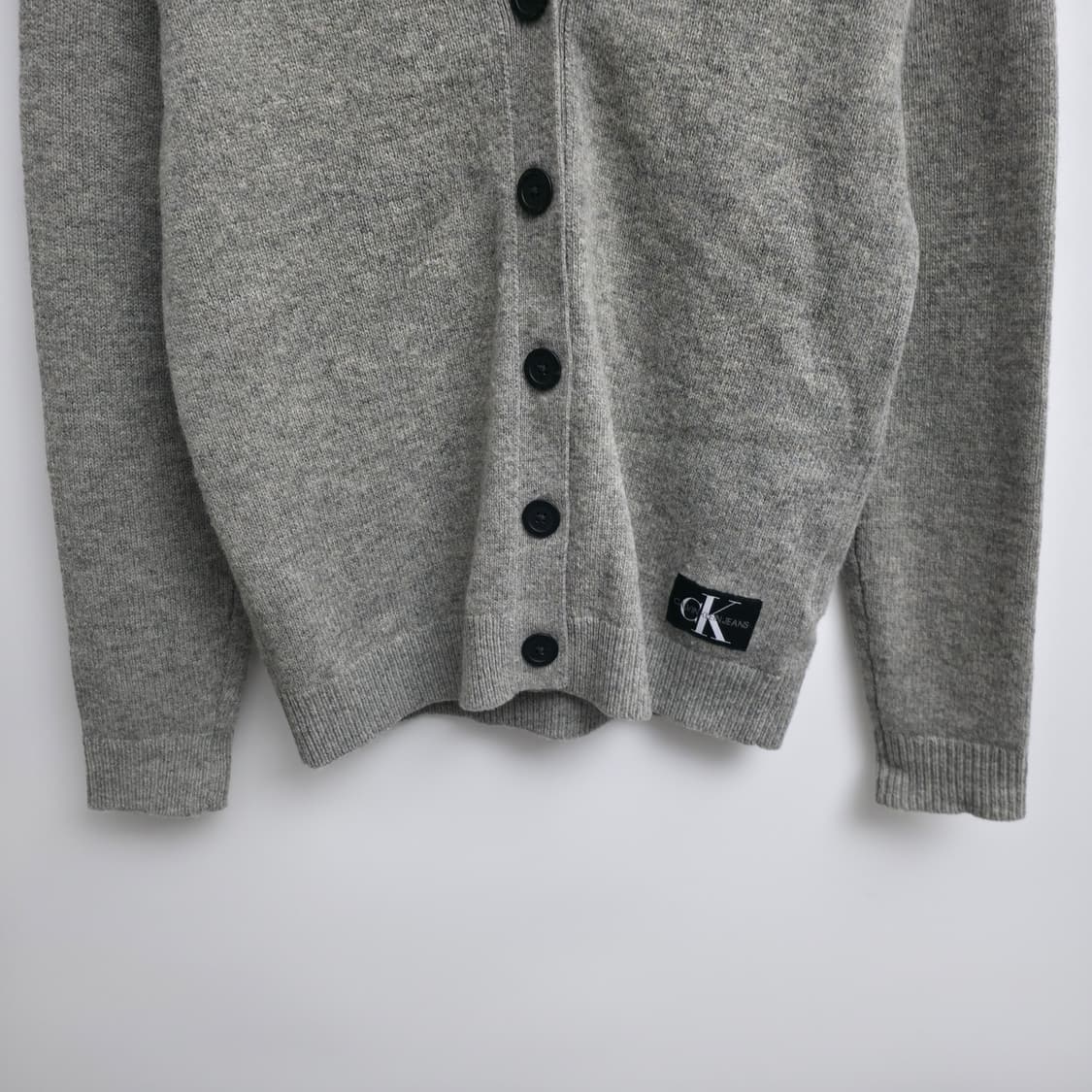 [S] CK 캘빈클라인 울 가디건 그레이 상품이미지3