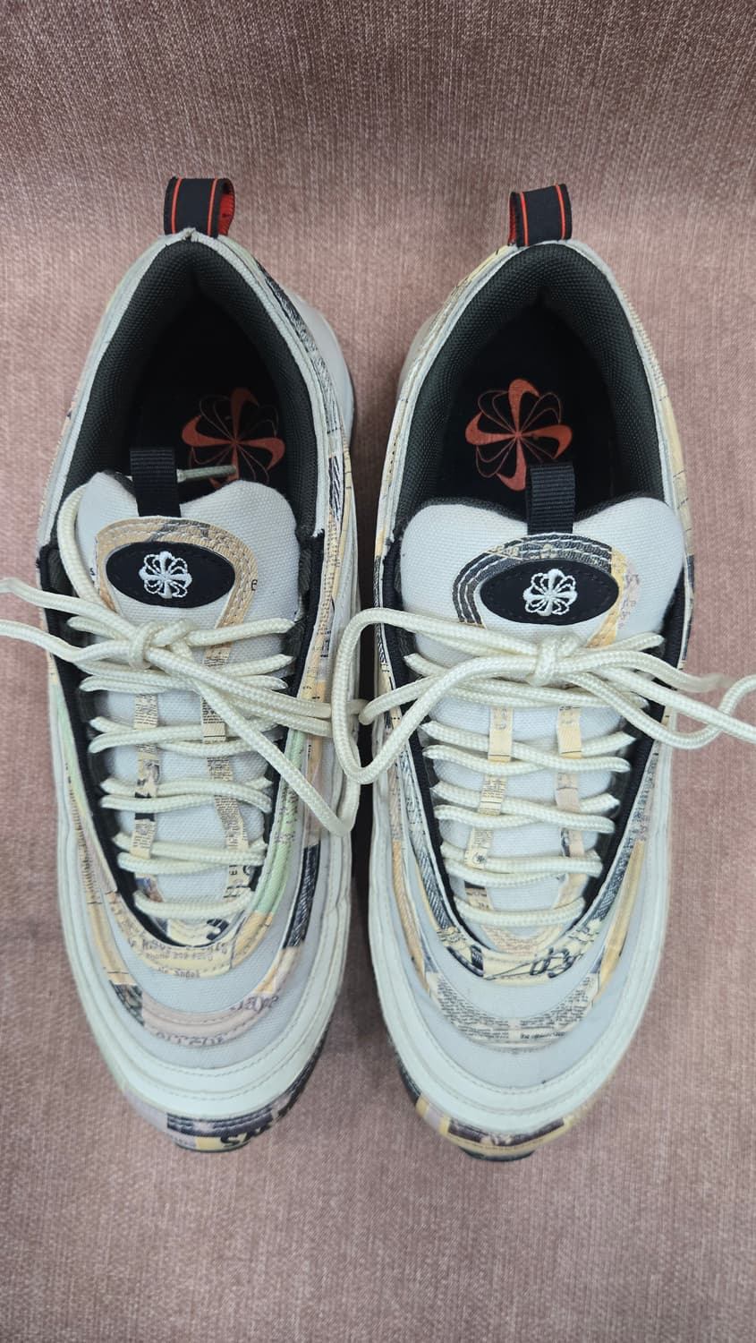 나이키 265mm- 에어맥스 97 뉴스페이퍼 신문 패턴 운동화   상품이미지2