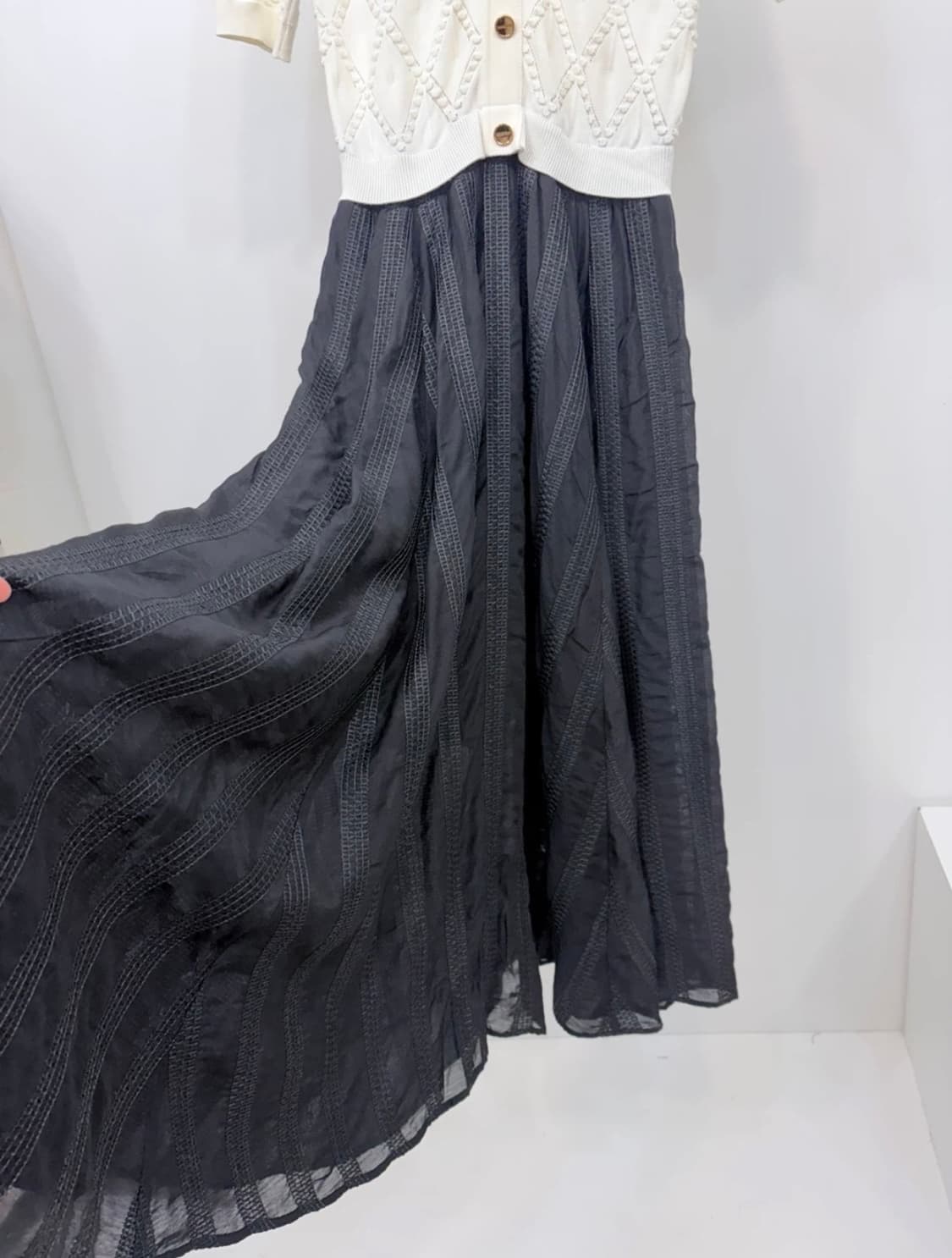 산드로 니트 배색 투톤 원피스 43 상품이미지6