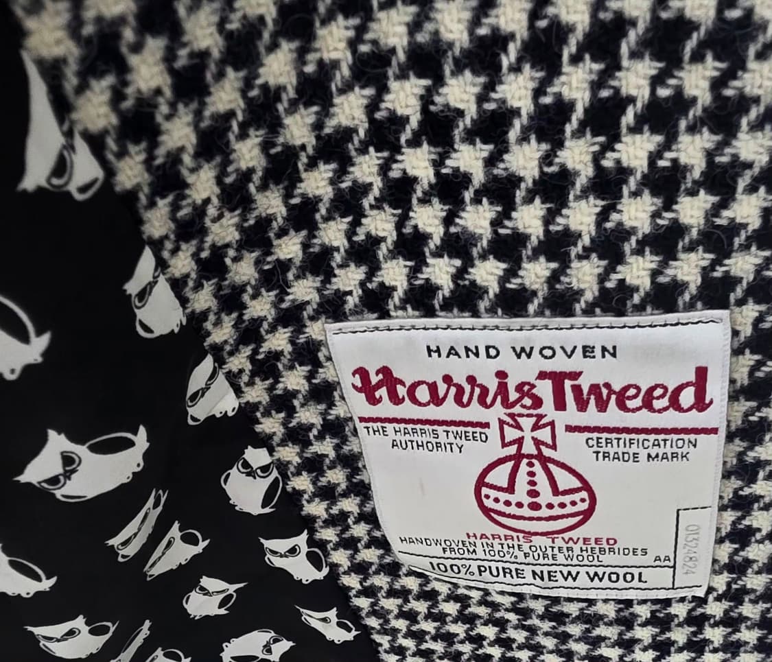 럭키슈에뜨 Harris Tweed 체크 코트  프리미엄 울100 상품이미지3