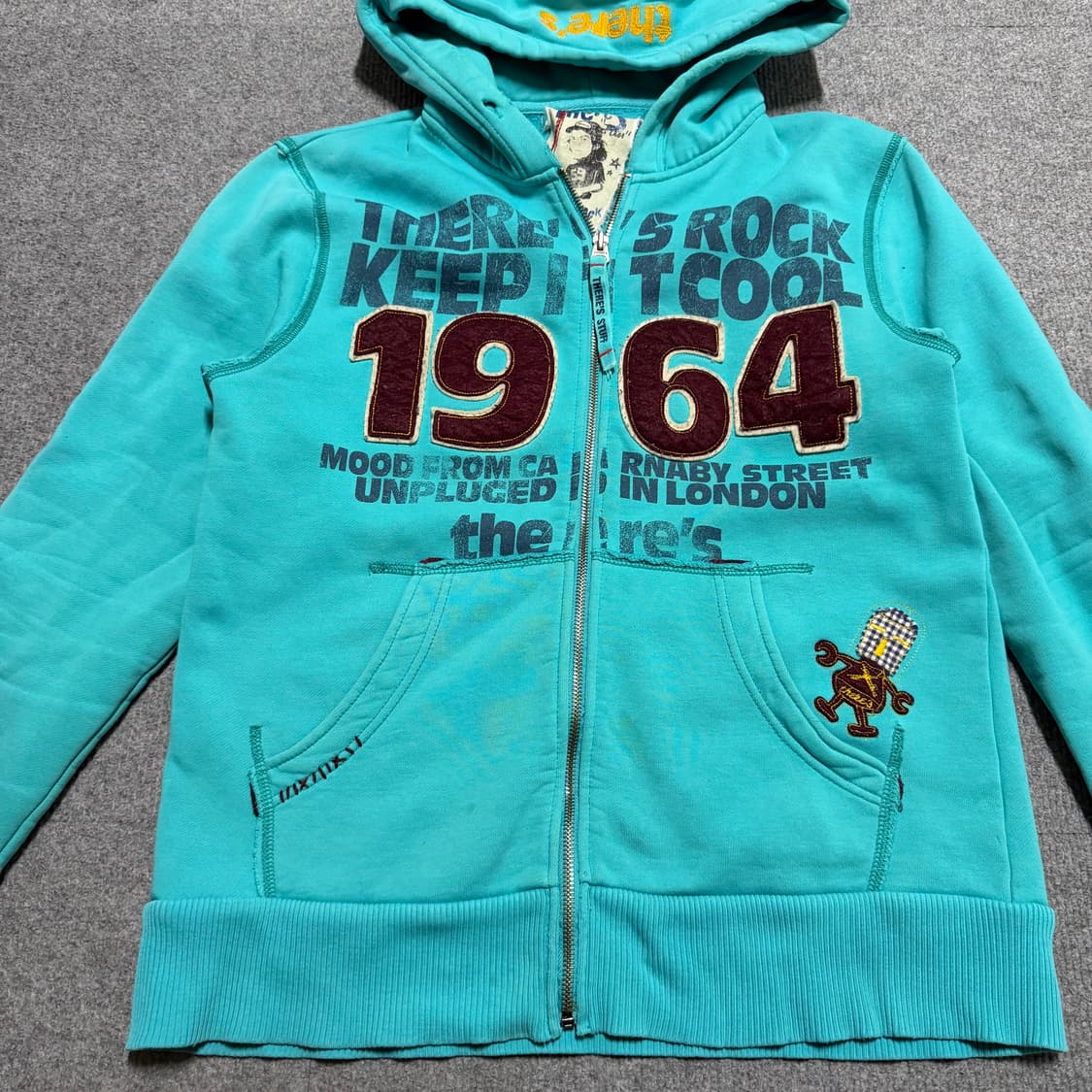 데어스 서프 하늘색 후드집업 L 상품이미지2