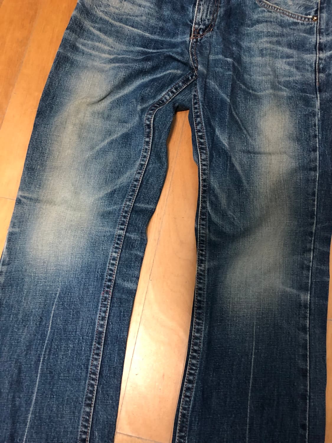 그레이트 개츠비 GG패치 큐빅 리벳 워싱 부츠컷 데님팬츠 L 상품이미지6
