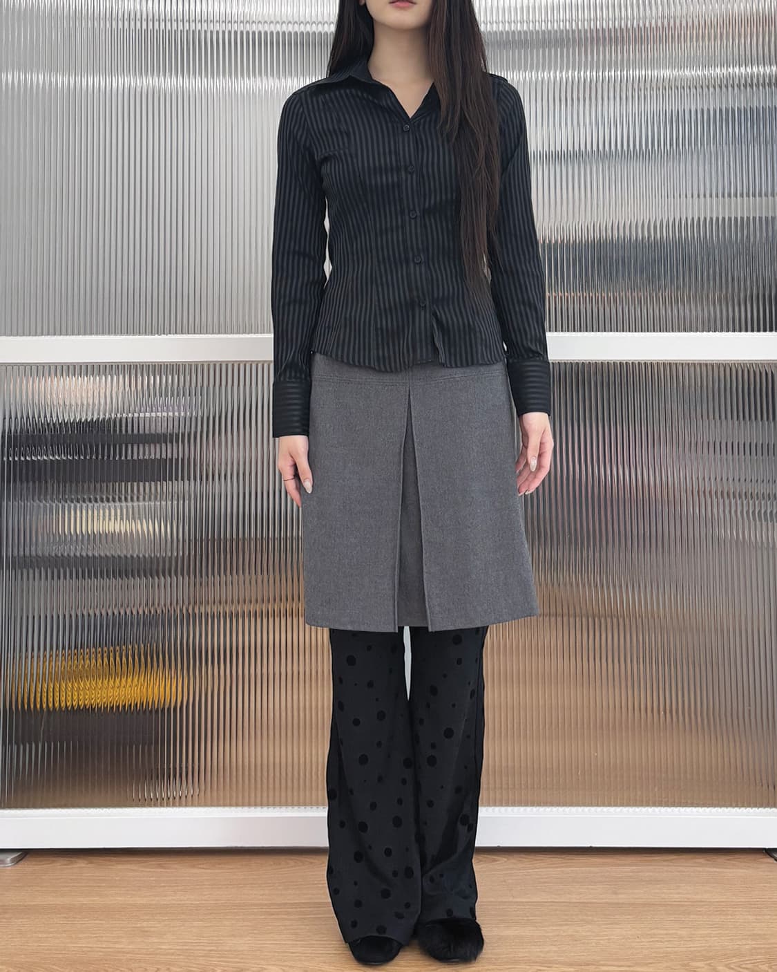 UNITED ARROWS TOKYO wool midi skirts 상품이미지5