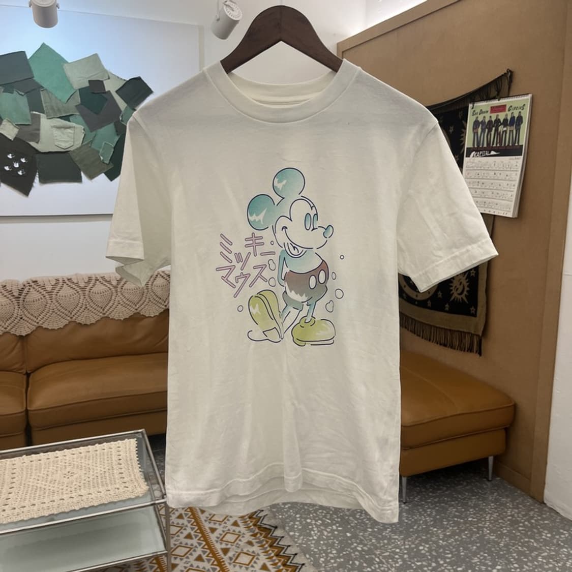 유니클로 빈티지 캐주얼 키치 디즈니 미키마우스 반팔티 S C10775 상품이미지3