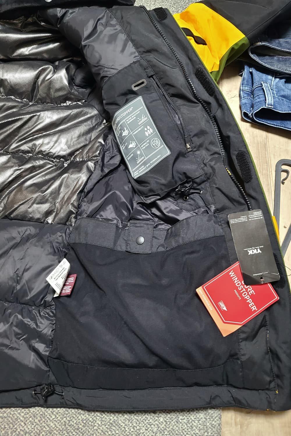 고어텍스 윈드스토퍼 대장급 거위구스패딩 100L 새제품 상품이미지6