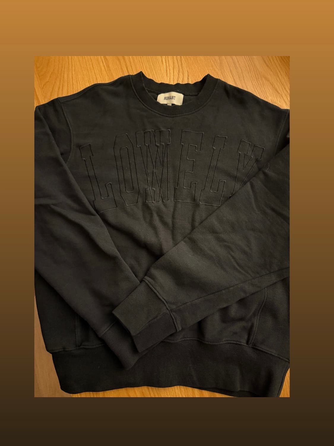 노앙 론리러블리 맨투맨 스웻셔츠 NOHANT 크롭 오버핏 머슬핏 상품이미지1