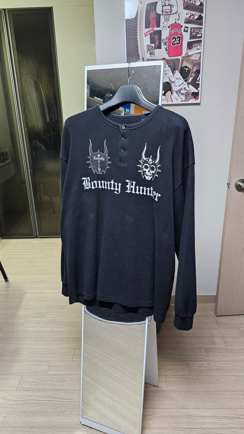 슈프림 x 바운티 헌터 써멀 헨리 롱슬리브 탑 블랙 xl 상품이미지1