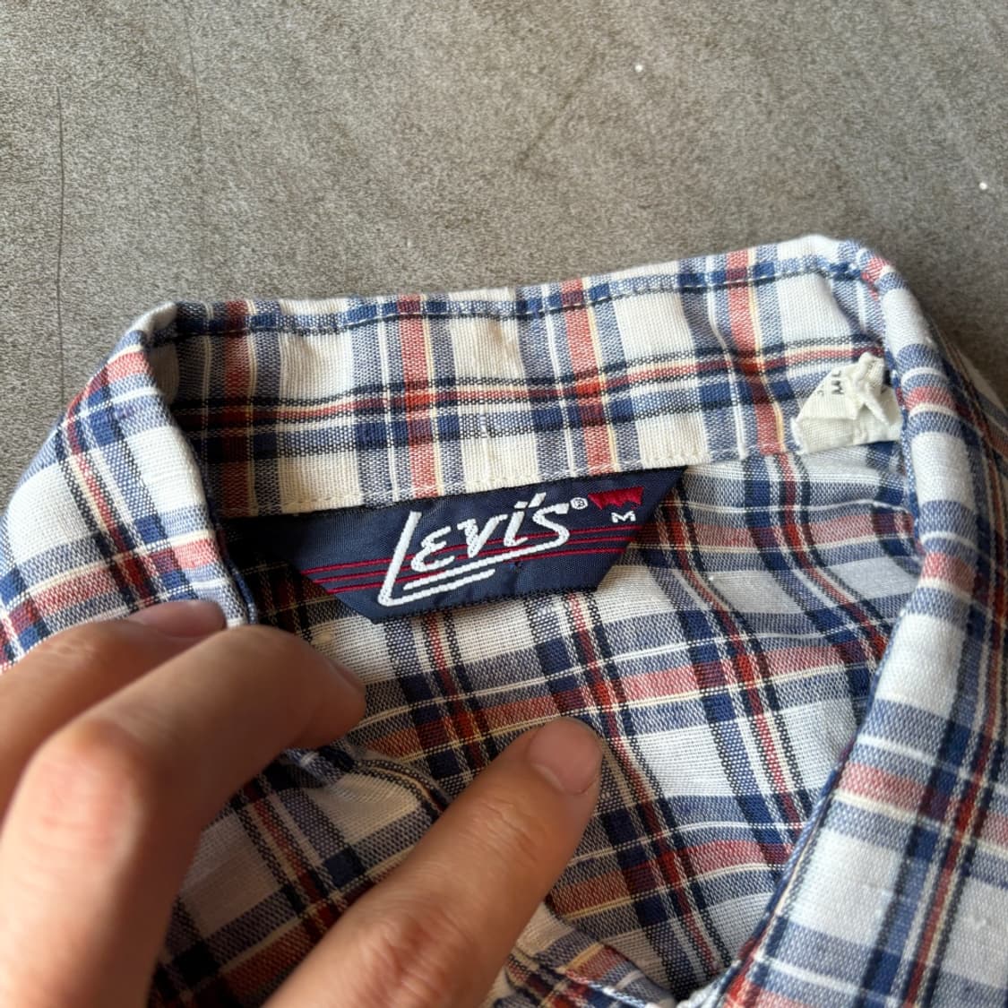 80년대 미국 생산 리바이스 정품 체크 셔츠 상품이미지5